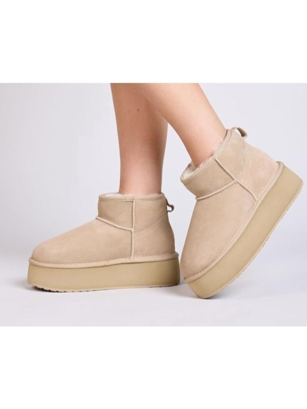 Free People EMU Stinger Micro Flatform Boots Warm Cozy Winter Wool Womens 9